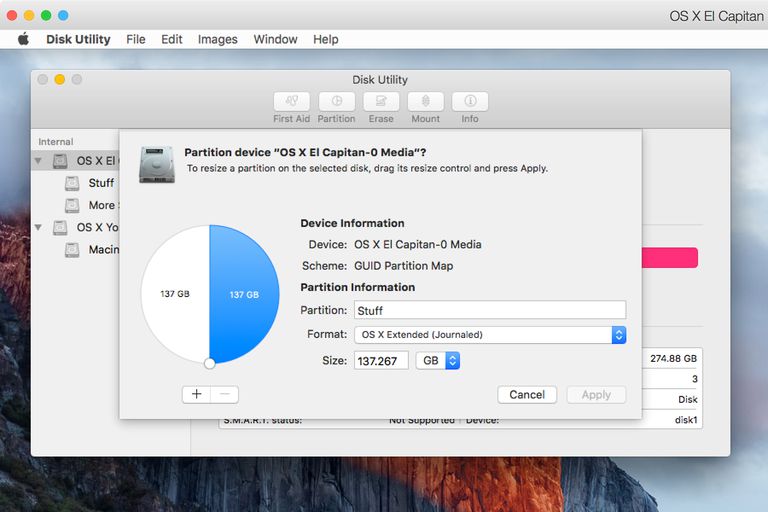 Mac disk utility partition